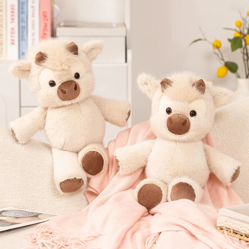 Adorable Highland Cattle Plush Toy 45cm Huggable Running Cow Stuffed Animal Made with Premium Soft Fabric Soothing Companion 260407