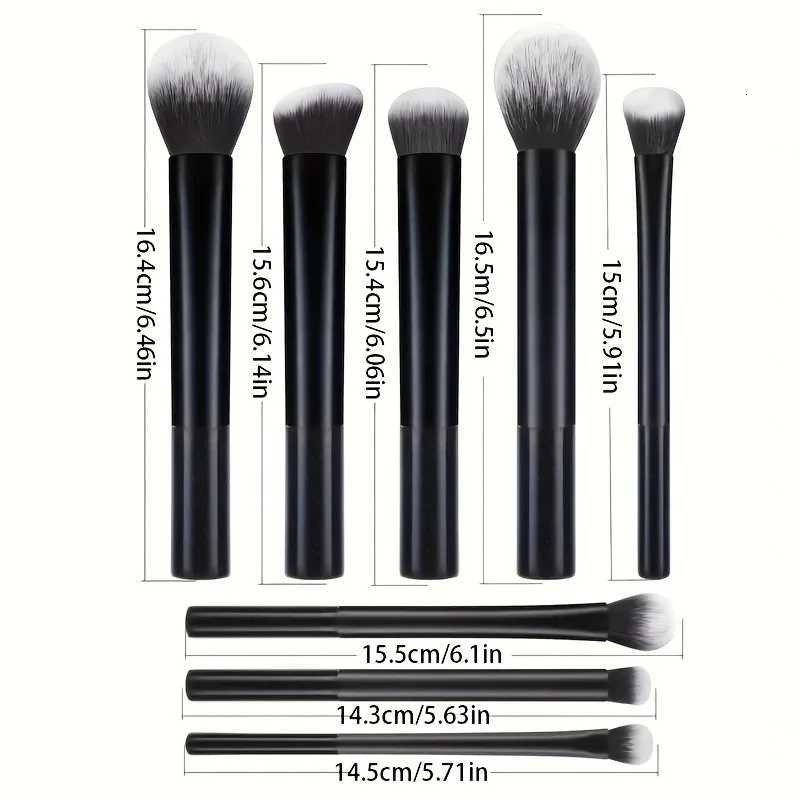 8pcs Makeup Brush Set - Silky-Soft Synthetic Bristles for Foundation Blush Eyeshadow Easy Clean Cosmetic Kits Z260408