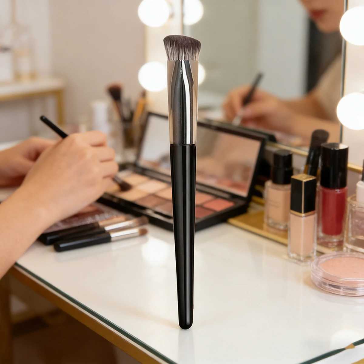 Under Eye Concealer Makeup Brush Triangle Foundation Brush for Liquid Cream Blending Concealing Cosmetic Makeup Tools Z260408