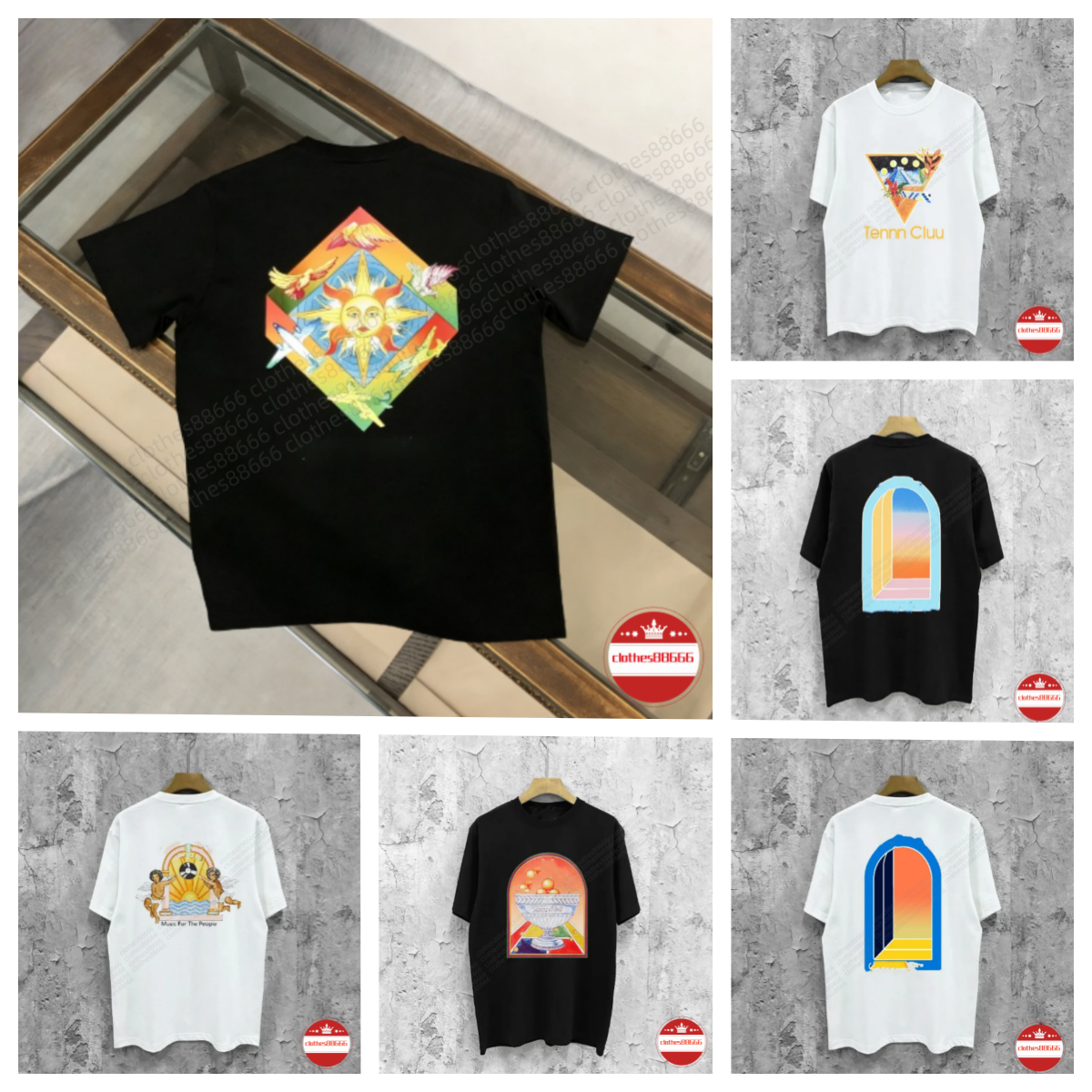 blancas t shirt designer shirts Luxury fashion Shirt button casalys blanca shirt men women casual shirts summer beach set men shorts US Size S-XL 87D top SSSSS