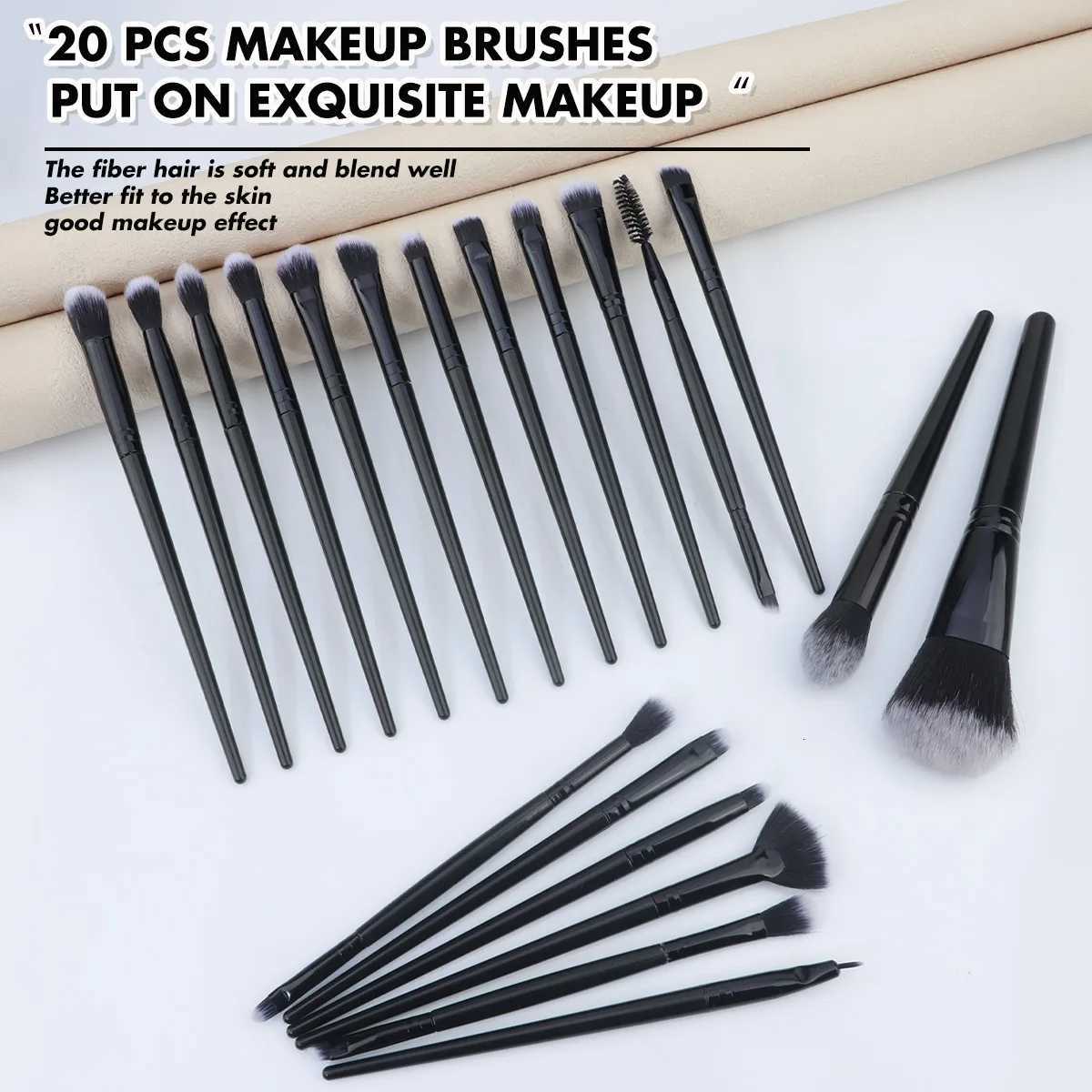 20 pcs beginner makeup blush brush Foundation brush Detail Brush Contour Brush Makeup brush set Z260408