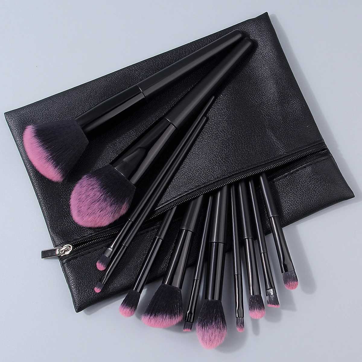 12PCS/13PCS/17PCS multi-purpose makeup brush set high resilience makeup sponge egg powder puff zipper storage bag Z260408