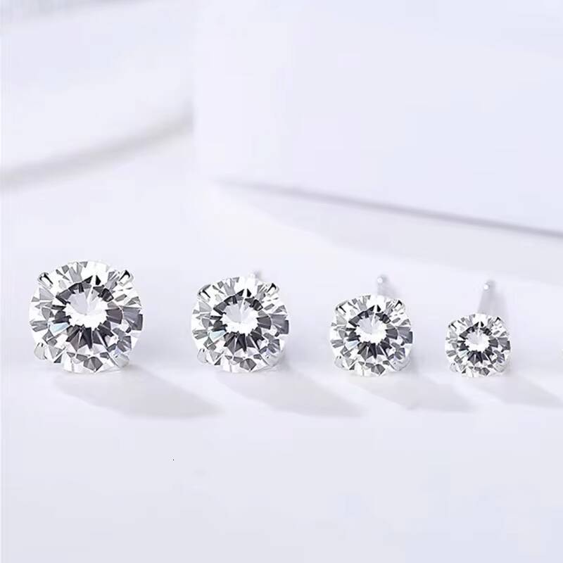 Elegant 18K White Gold Lab Grown Diamond Earrings Custom Jewelry Gift for Women with Real Diamonds