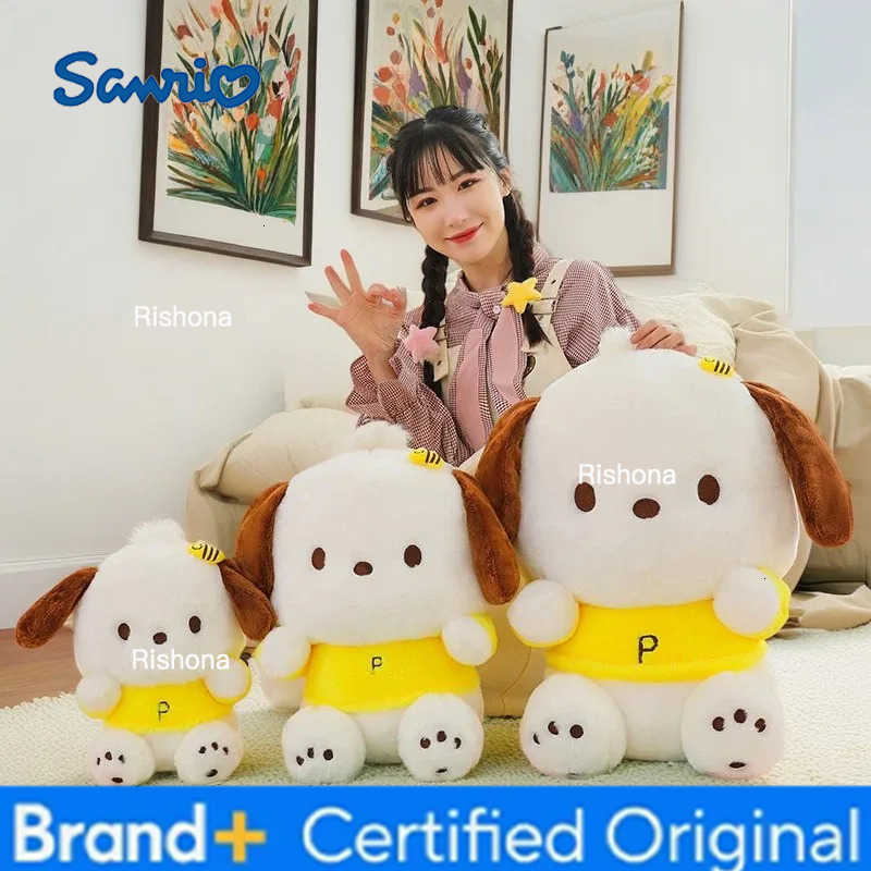 Sanrio 35-60cm Big Size Kawaii Pochacco Plush Toy Cartoon Cute Sleeping Companion Comfortable and Soft Birthday Gift Girl Toy H260408