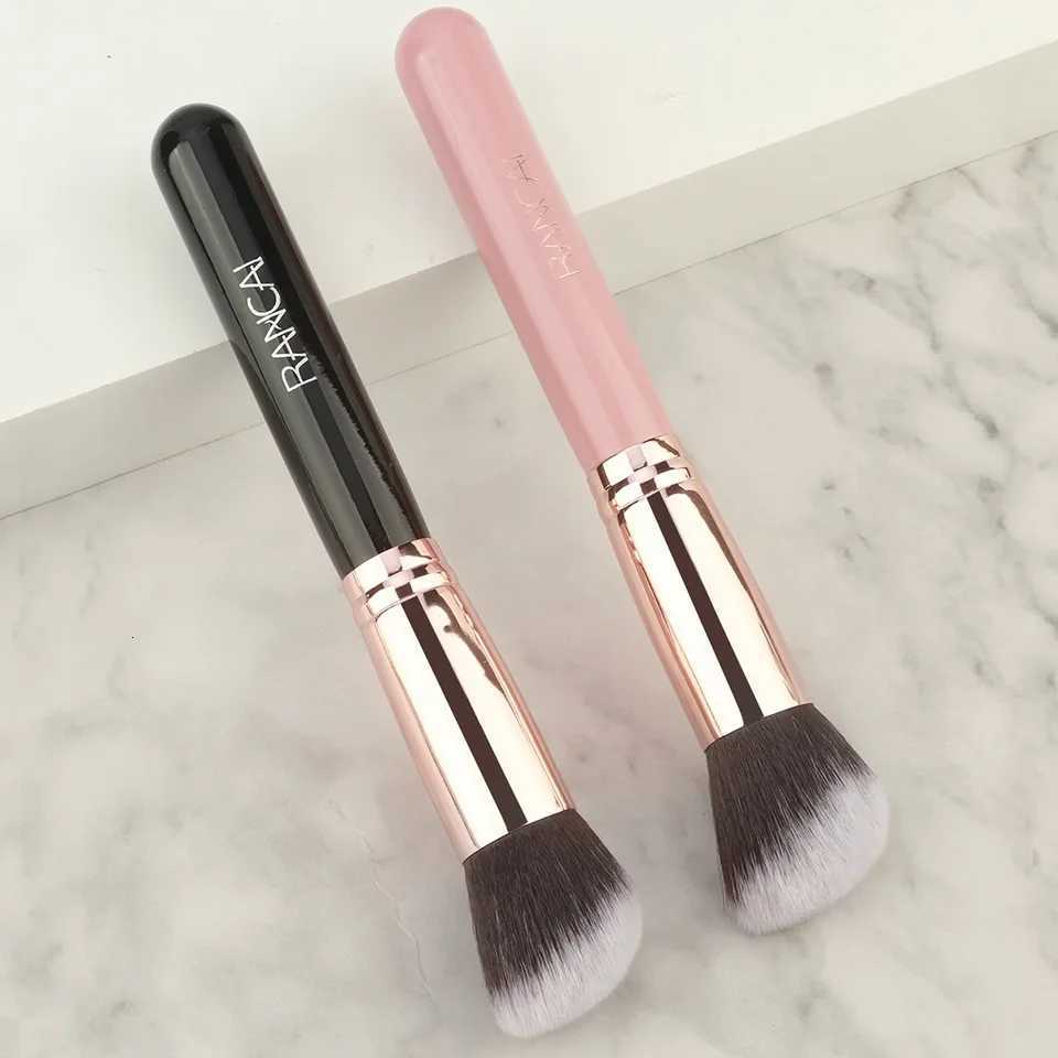 Single Angled/Flat Foundation Brush Dense Skin-Friendly Beginner-Friendly Multi-Use Brush for Foundation Blush Contour Z260408