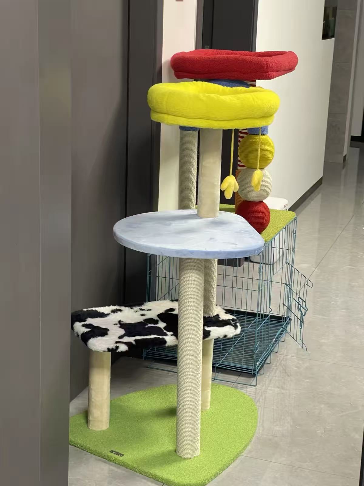 Cat houes Pet dog kennel Genki Cat kennel winter warm four seasons universal cold cat house winter closed cat kennel pet cage