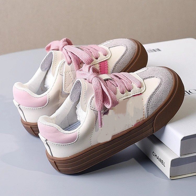 Big Kids Retro Casual Sneakers school shoes for Unisex Children Fashion Color Block Lace Up Shoes outdoor soft sol for Boys Girls Free Shipping size 2