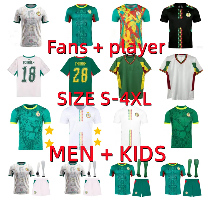 26 27 Senegal soccer jerseys Maillot de foot 2026 2027 MANE KOULIBALY KOUYATE ISMAILA B.DIA KEITA BALDECAMARA N.JACKSON CAMARA football shirt player version Men kids