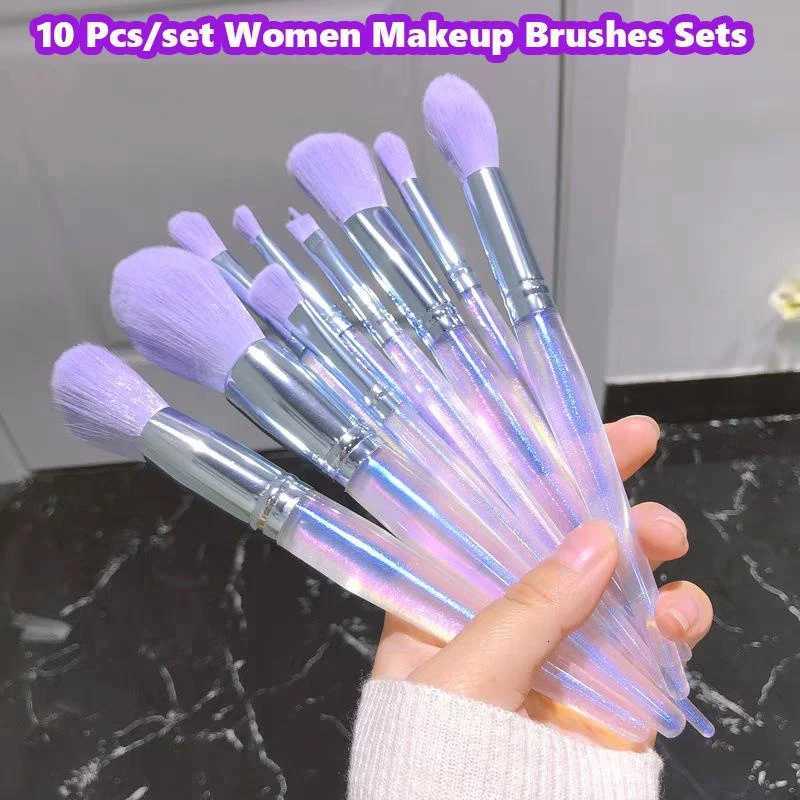 10 Pcs/set Fashion Makeup Brushes Sets Eye Shadow Powder Foundation Highlighter Eyebrow Brush Professional Tool Z260408