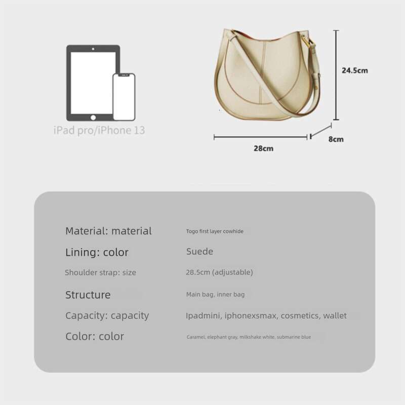 2026 New Arrival Women's Saddle Bag, Top Grain Cowhide Leather, Light Luxury Shoulder Crossbody Bag, Genuine Leather Designer Handbag SENYY