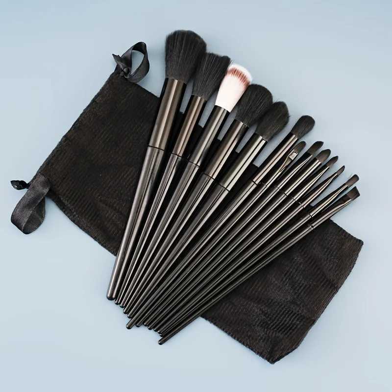 Black makeup brush set 13 pieces of makeup tools set high-quality synthetic primer concealer eye shadow powder blusher makeu Z260408