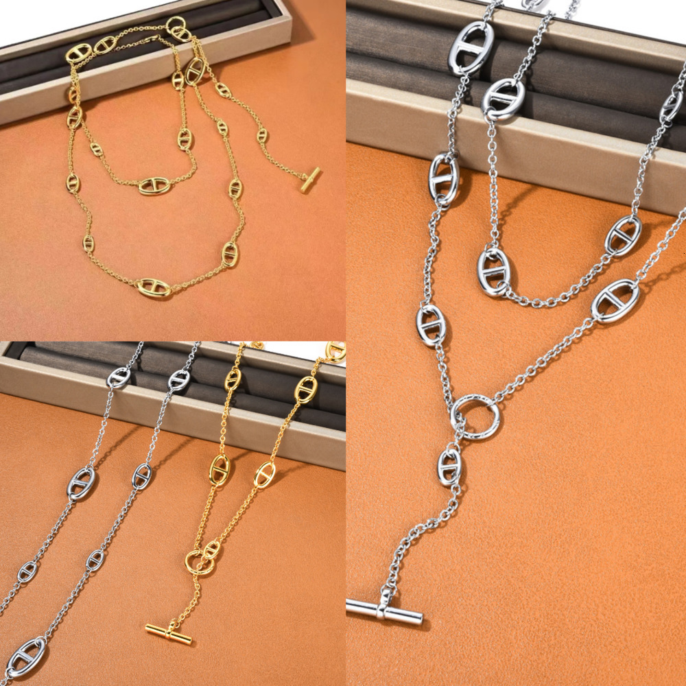 Pendant Necklaces Fashion new designer necklace personalized cross multi-layer chain set Versatile gold necklace jewlery designer for women custom pendant gift AA