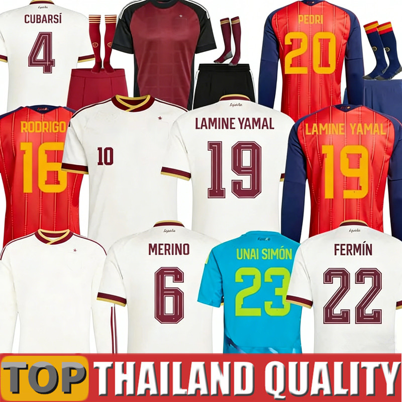 2026 World Cup SPAIN Soccer Jerseys PEDRI GAVI LAMINE YAMAL MORATA Carvajal OLMO FERRAN RODRIGO SPANISH Men Women Kid Kit Football Shirt long sleeve CUBARSI MERINO