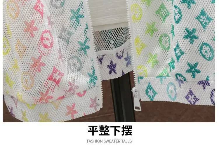 New men's summer hollow jacket trendy youth breathable ultra-thin sunscreen outdoor clothing