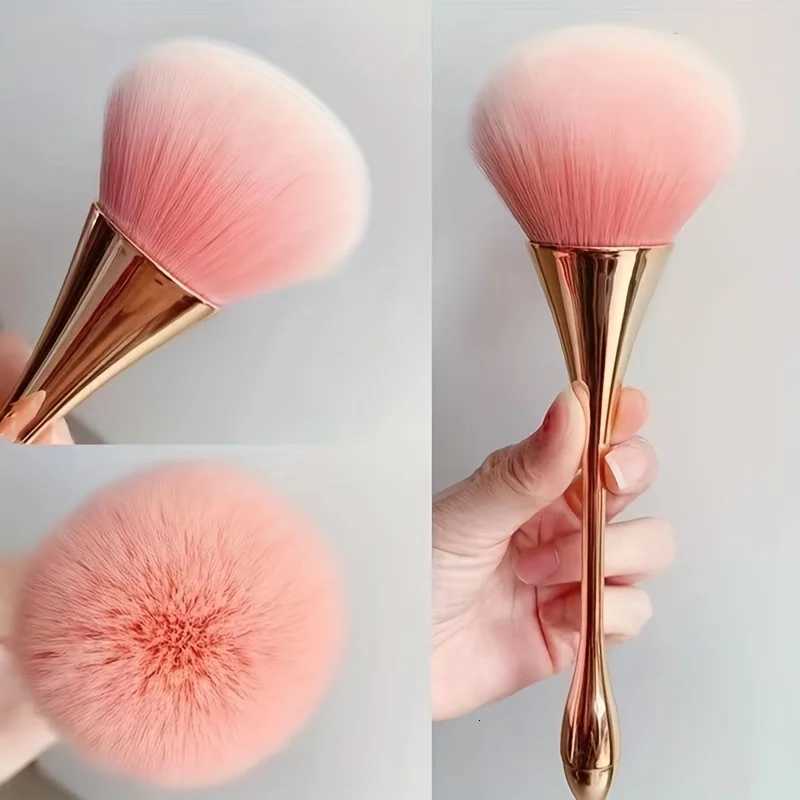 Rose Golden Fan Makeup BrushCosmetic Brush Loose Powder Brush Highlighting Brush Blush Brush-Soft Hair Makeup Fixing Z260408