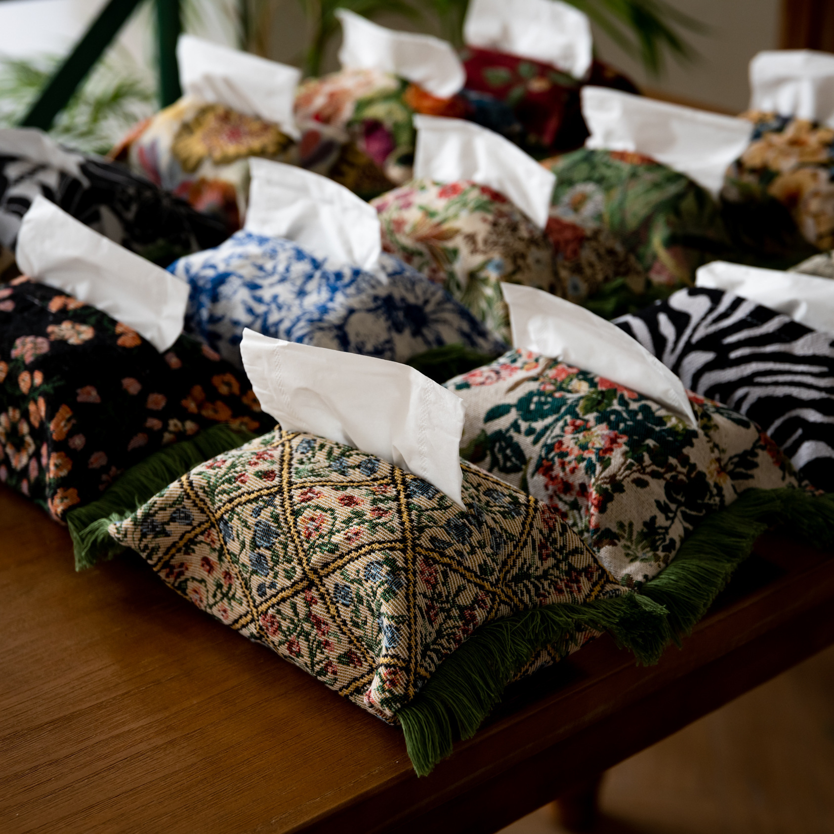 Tissue Bag Stylish Home Decor High End Removable Fabric For Dining Room And Living Room