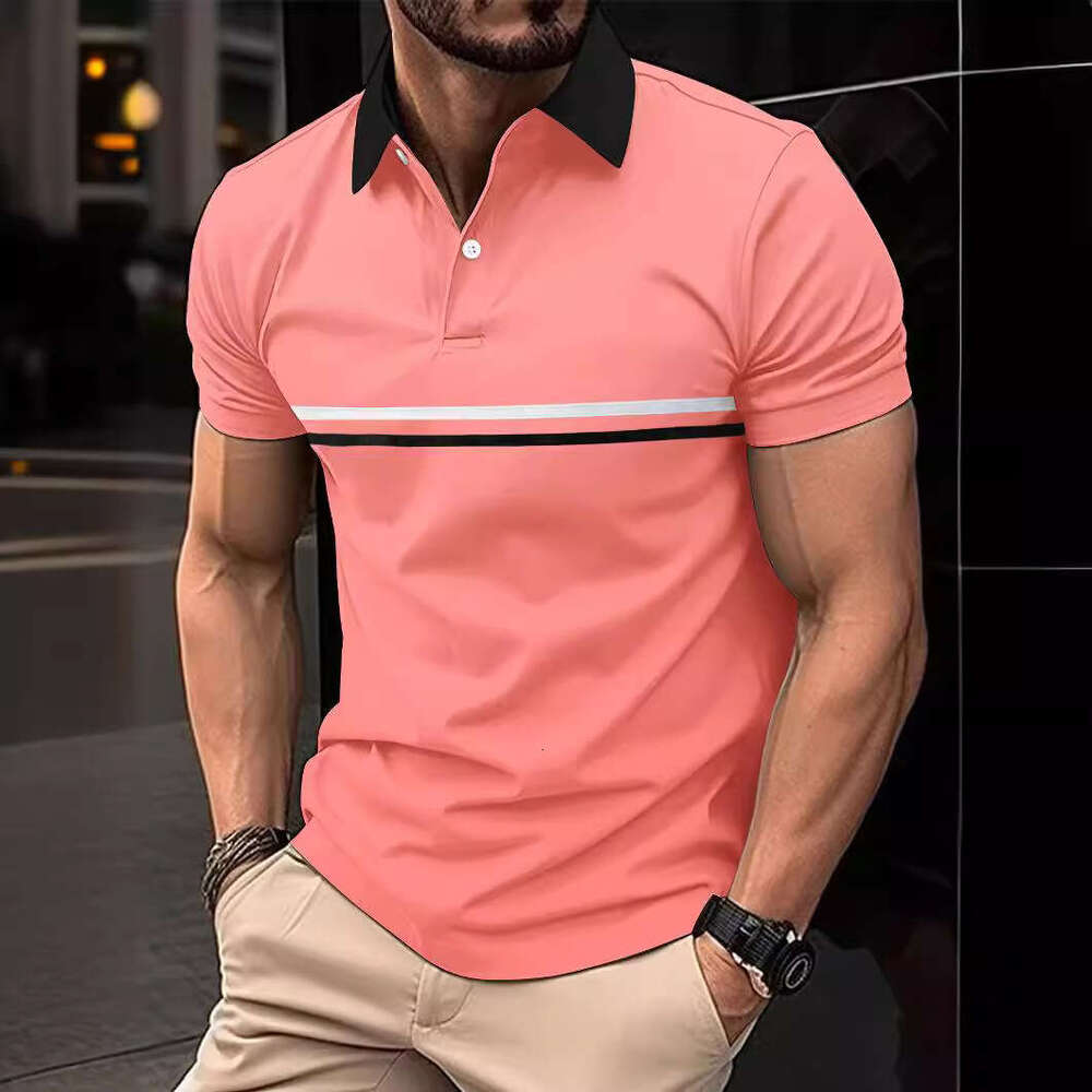 Outdoor Sports Hiking Camping Quick Dry Sun Protection Lightweight Active Polo Shirt For Men European and American Cross-Border Summer Ali - view 5
