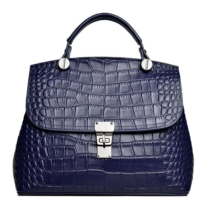 Women Genuine Leather Shoulder Bag, Crocodile Embossed Top Grain Cowhide Crossbody Bag, Luxury Handbag, Large Capacity, Factory Wholesale, Dropshippin