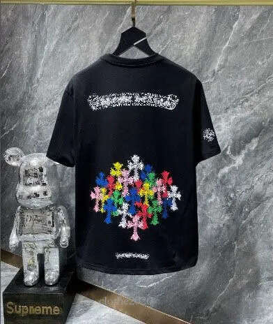 shirt Premium Casual Street Fashion Loose Fit Tee chromelys Shirts heart Breathable Soft Cotton Short Sleeve Tees de2