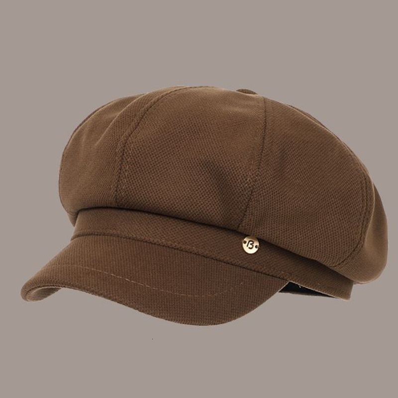 Womens Wool Tweed sboy Gatsby Ivy Cap Golf Cabbie Driving Hat Classic Baker Boy Beret 251225