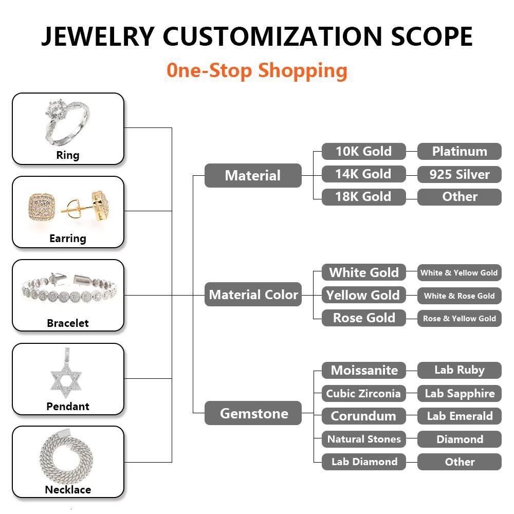 Blue Marquise Cut VVS Hip Hop Moissanite Four-leaf Clover Pendant Men Accessories Customizable 925 Silver Necklace Pendant