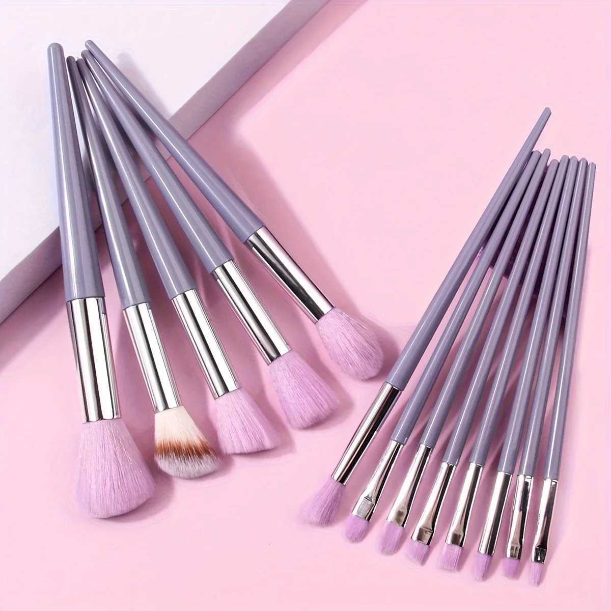 13-Piece Professional Makeup Brush Set with Pouch - Ultra Soft Synthetic Bristles Travel Friendly Perfect Gift for Women Z260408