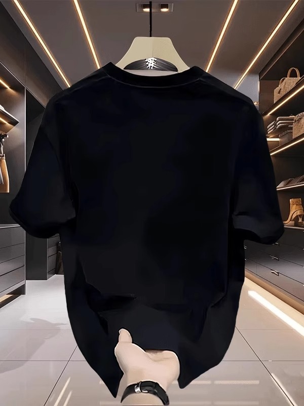 2026 New Arrivals Men's Short-Sleeve Tees | Summer Korean Trendy Minimalist Loose Casual Hong Kong Style T-Shirts