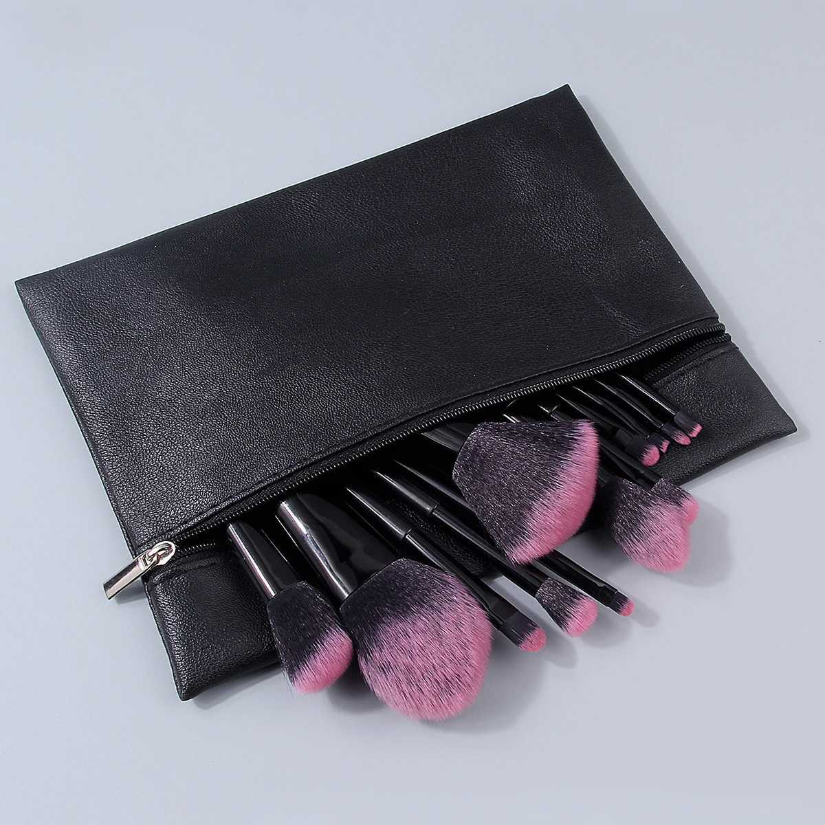 12PCS/13PCS/17PCS multi-purpose makeup brush set high resilience makeup sponge egg powder puff zipper storage bag Z260408