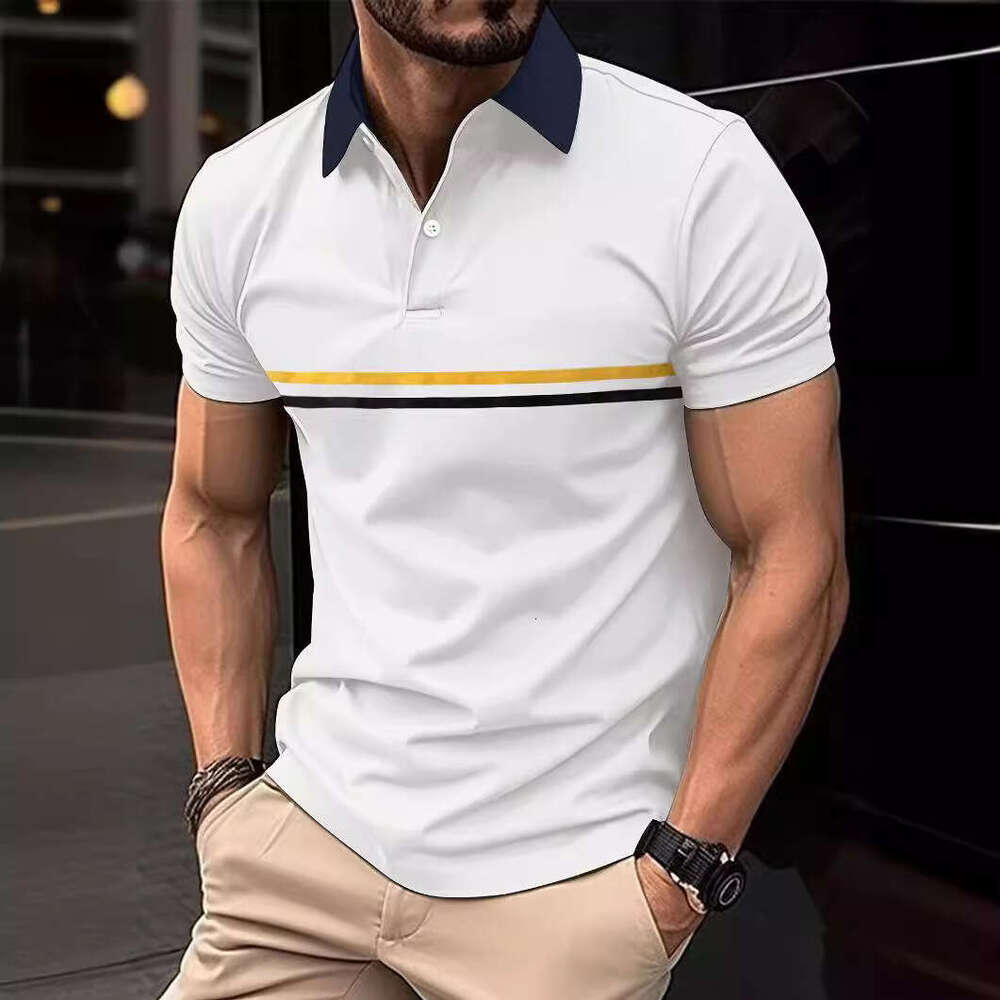 Outdoor Sports Hiking Camping Quick Dry Sun Protection Lightweight Active Polo Shirt For Men European and American Cross-Border Summer Ali - view 3