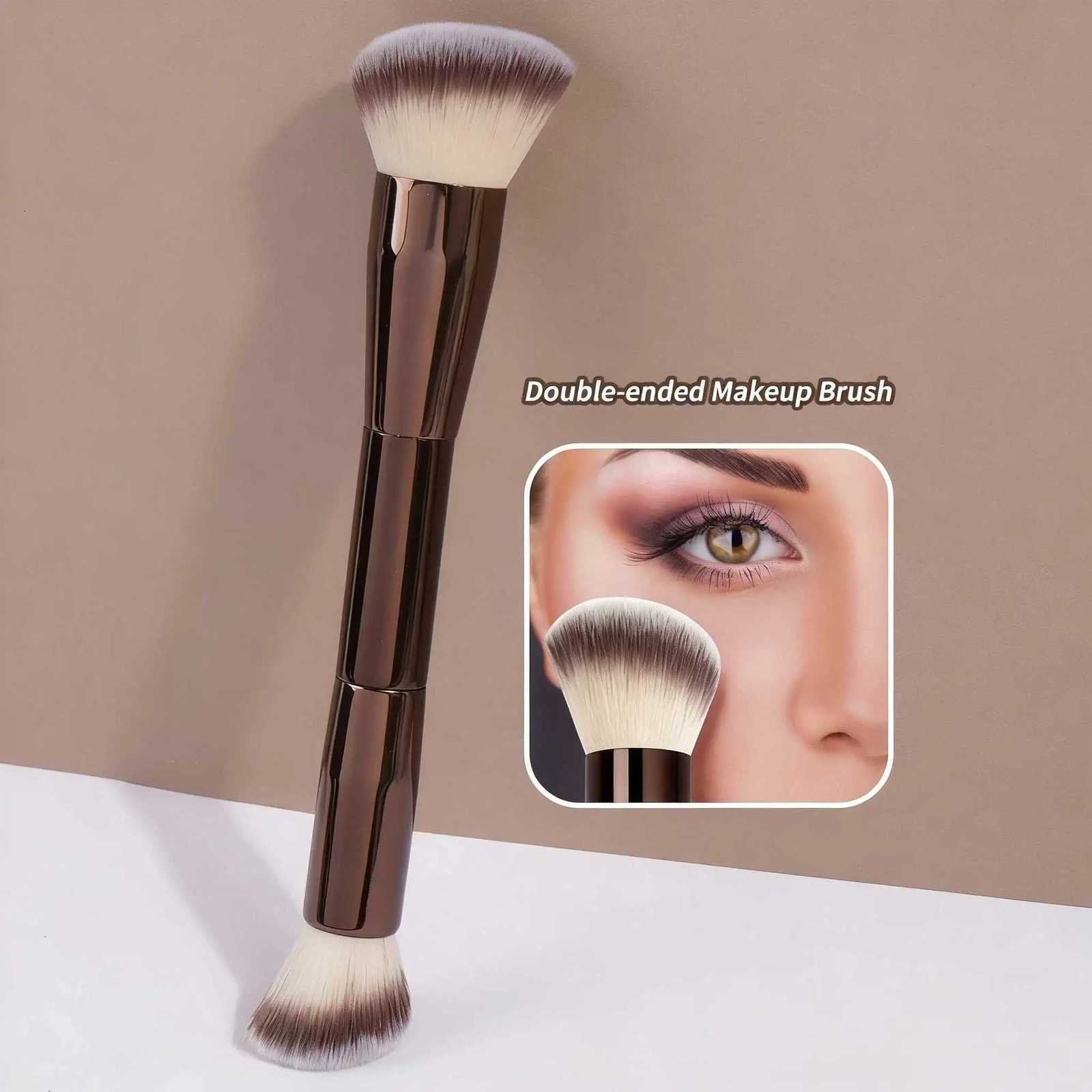 1pcs Double-Ended Foundation Makeup Brushes for Liquid Cream Powder Concealer Soft Fluffy Bristle Cosmetic Beauty Tools Z260408