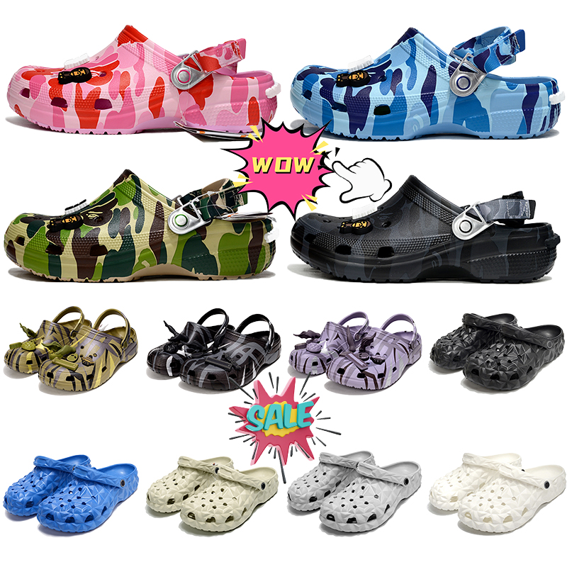 designer sandals designer camo blue green Classic Clog ABC women men slides slippers Outdoor Recreation shoes soft soled beach sneakers Comfortable breathable