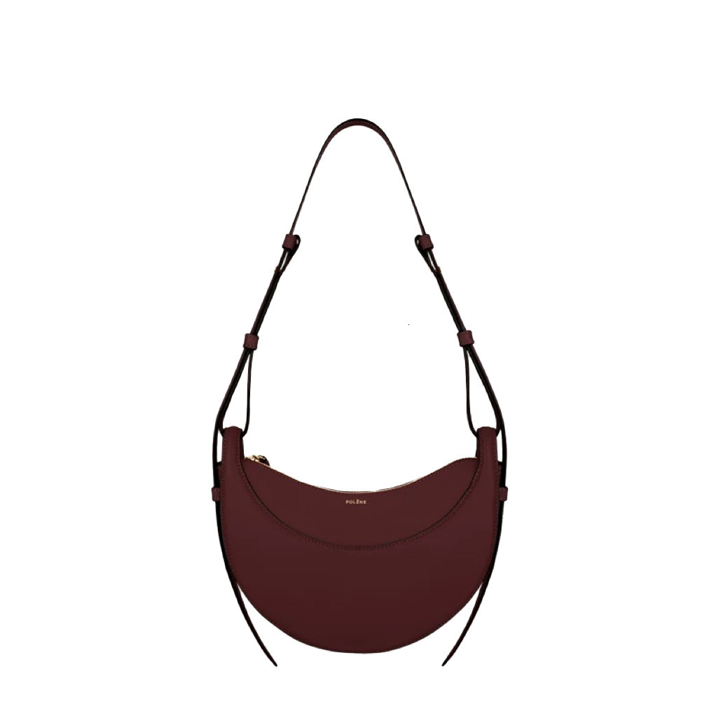 Adjustable Leather Crescent Bag, Women's Pebbled Leather Shoulder Handbag, Spacious Daily Crossbody Tote