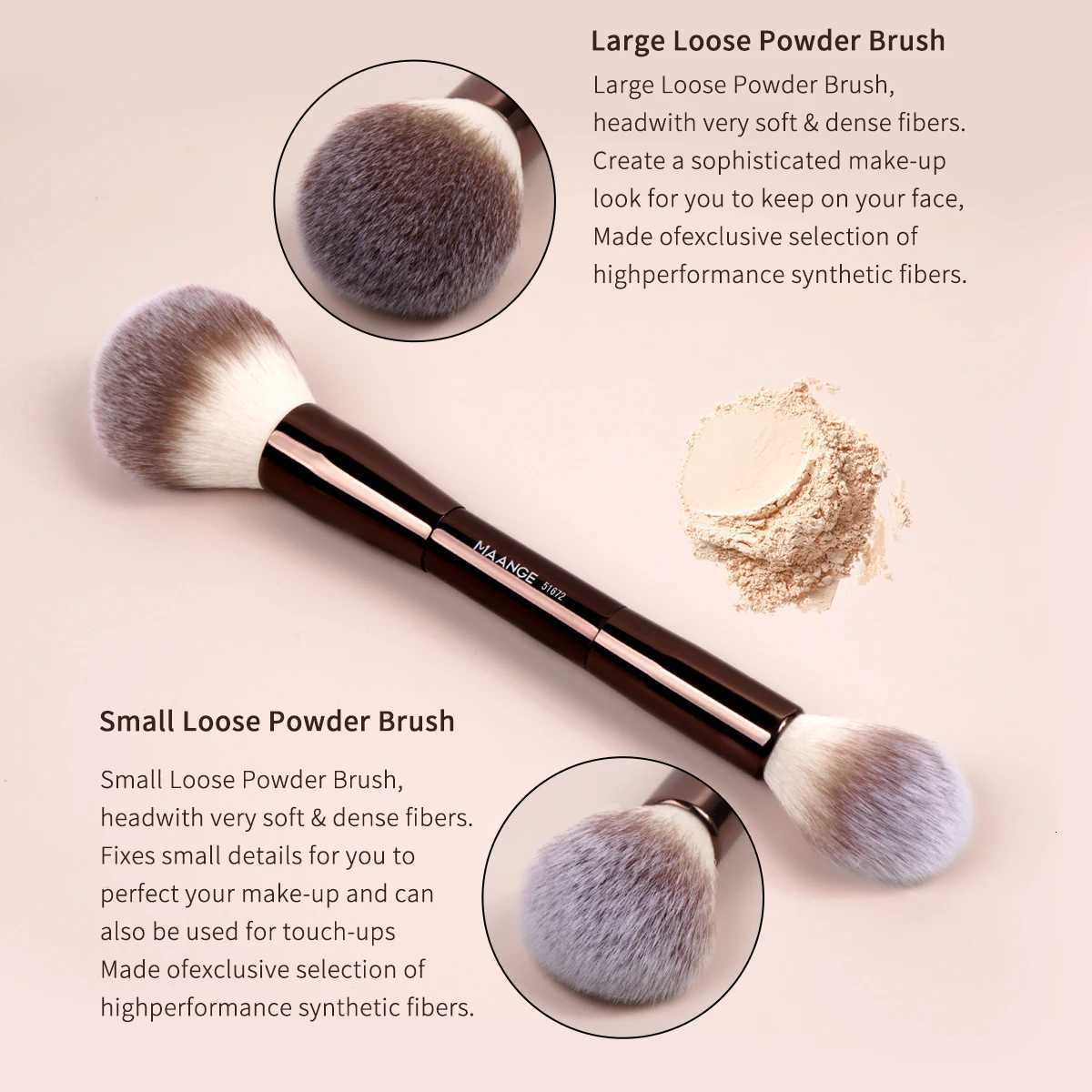 MAANGE 9Pcs Makeup Brushes Foundation Brush Contour Concealer Eyeshadow Brushes Multi Functional Mixing Liquid Cream Cosmetics Z260408