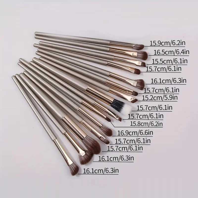 15pcs Makeup Brushes Set Soft Synthetic Eye Makeup Brush Set Blending Eyeshadow Eyeliner Crease Eyebrow Brightening Eye Brush Z260408