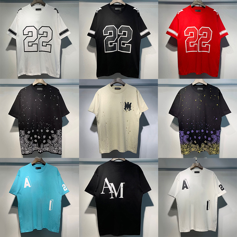 mens Shirt designer tshirts Amirimen Printed Fashion Lettering Couple Outfit Amirishirtmen Short Sleeve Tees Casual Clothes Shirts