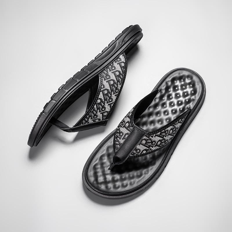 Men's Slippers Summer Slip-On Sandals Casual Unisex Thong Slippers Outdoor Wearable Clog Footwear Breathable Canvas Slippers
