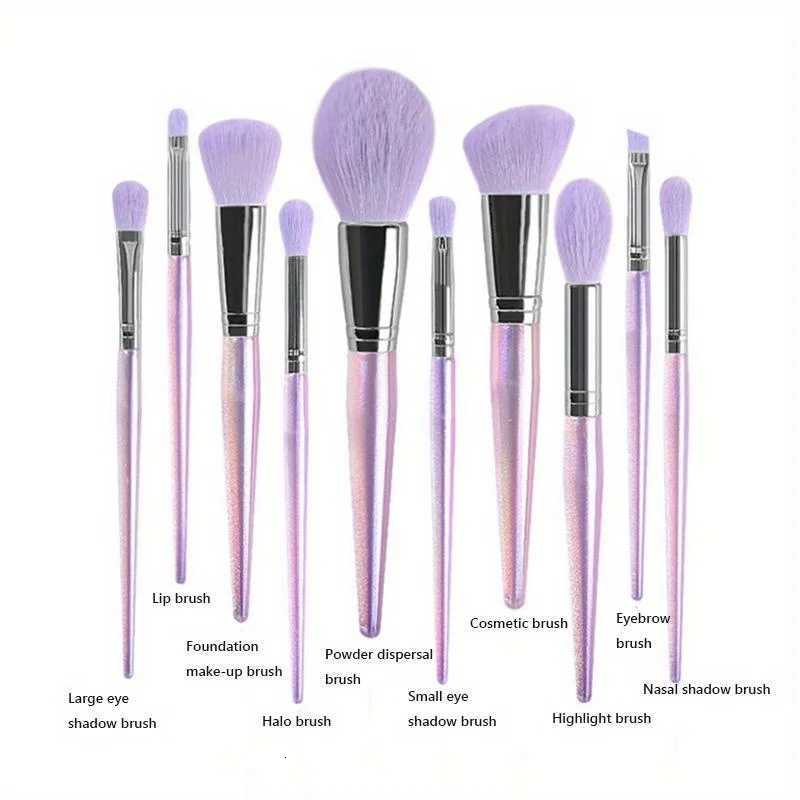 10 Pcs/set Fashion Makeup Brushes Sets Eye Shadow Powder Foundation Highlighter Eyebrow Brush Professional Tool Z260408