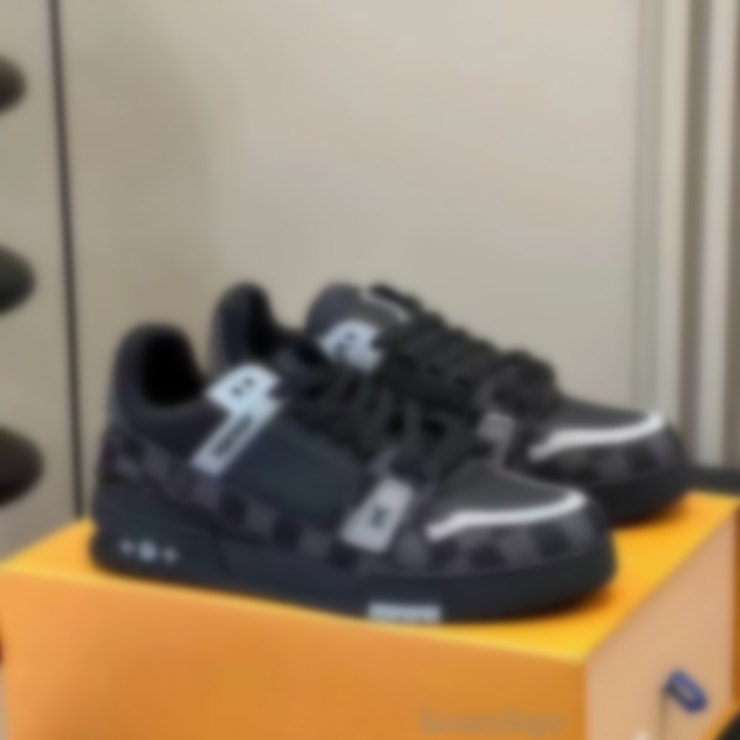 New color Brand Men Sneakers Shoes Bule Black Rubber Sole Vintage Lace-up Trainers Virgil Party Wedding Dress Skateboard Walking Eu38-46 4.7 20