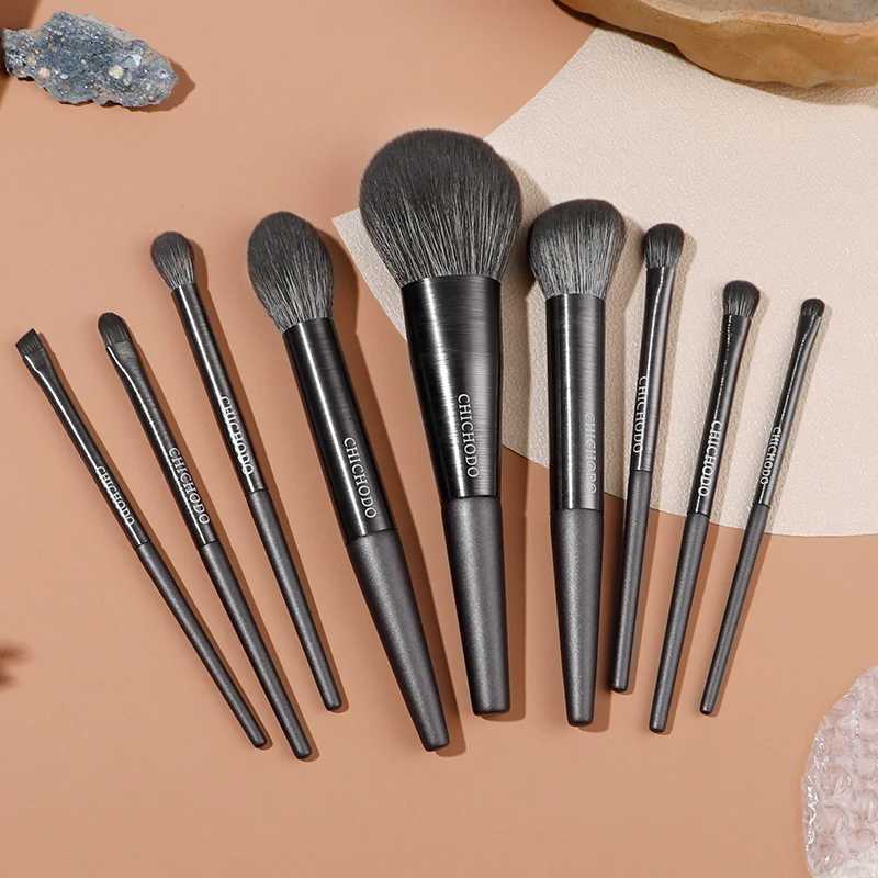 9pcs/set High quality Makeup brushes Powder sculpting Highlighter Eyeshadow Make up Brush kit Smudge Crease eyebrow brush Z260408