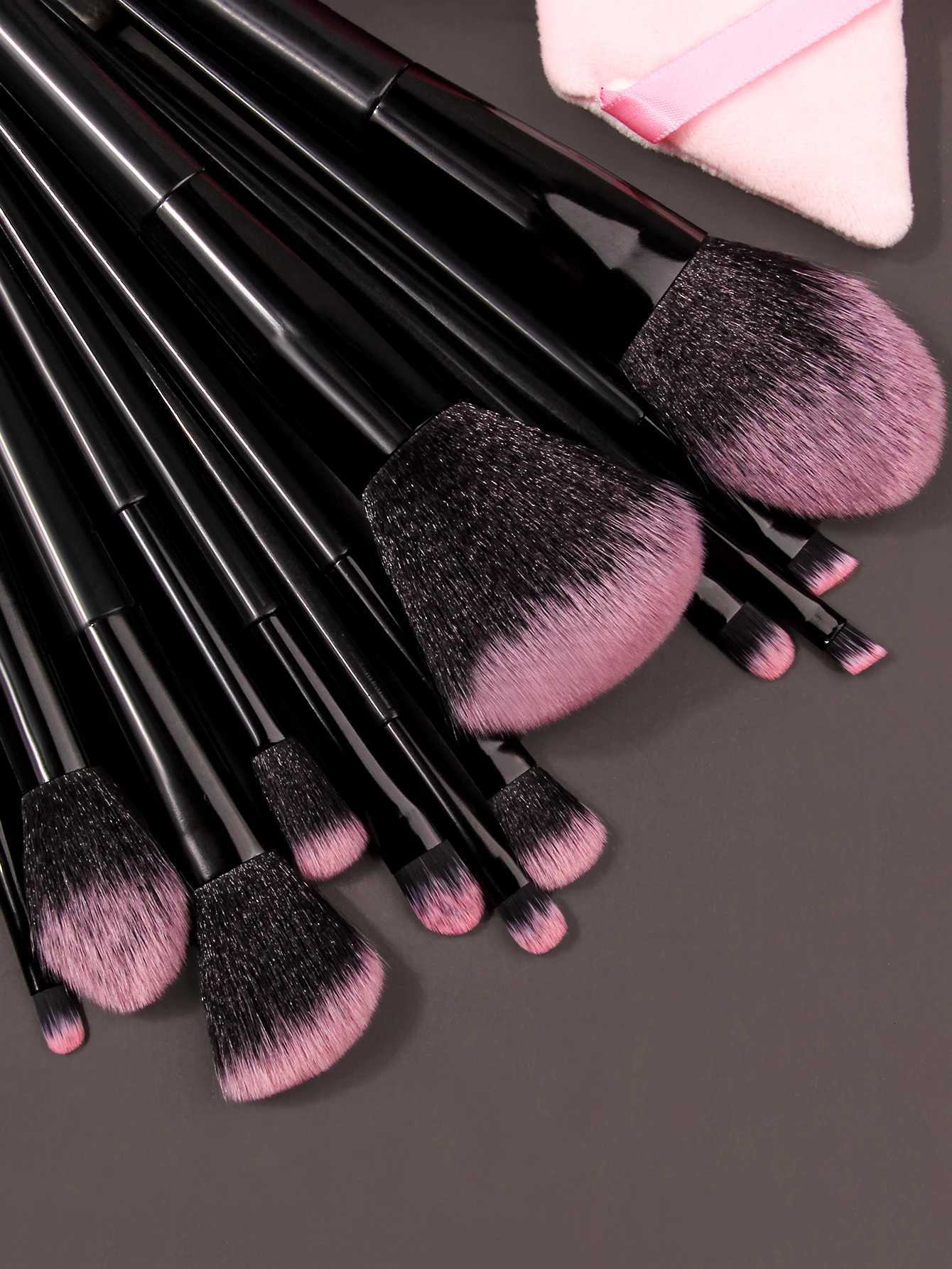 High-end makeup tools 12 soft-bristled makeup brushes 2 water-drop sponge eggs and 2 double-sided triangular powder puffs Z260408