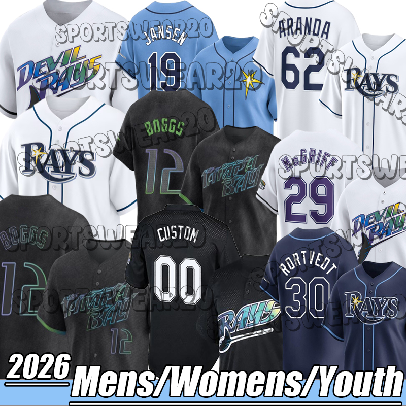 tampa bayS rays Jerseys #56 Randy Arozarena Yandy Diaz Brandon Lowe Taj Bradley Josh Lowe Christopher Morel Jonathan Aranda Ben Rortvedt City Baseball Jersey