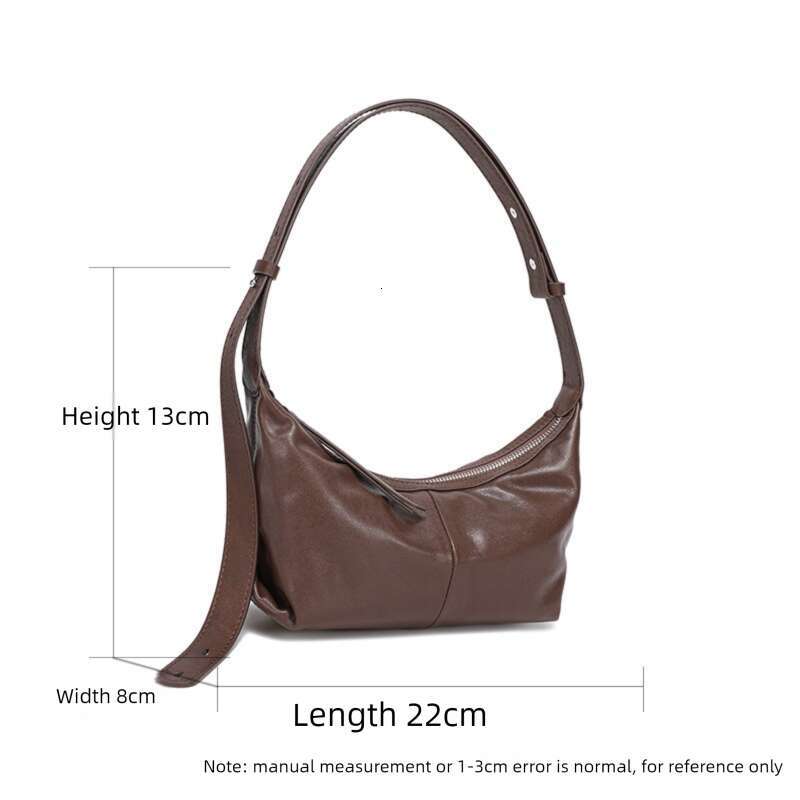Genuine Leather Underarm Shoulder Bag for Women 2025, Retro Crossbody Bag, Premium Texture Fashion Work Bag, Casual Daily Shoulder Handbag SENYY