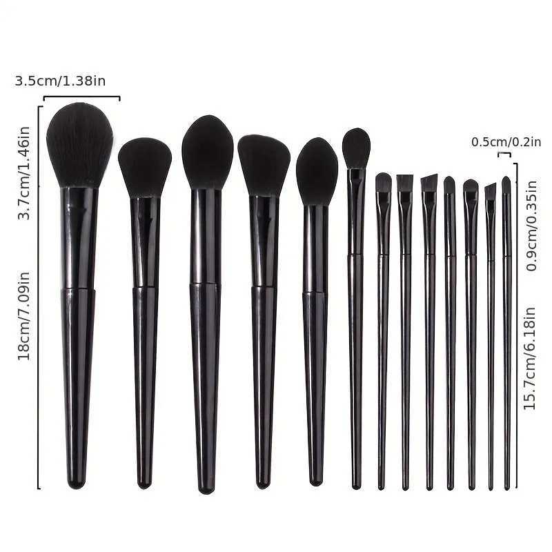 13-Piece Professional Makeup Brush Set with Pouch - Ultra Soft Synthetic Bristles Travel Friendly Perfect Gift for Women Z260408