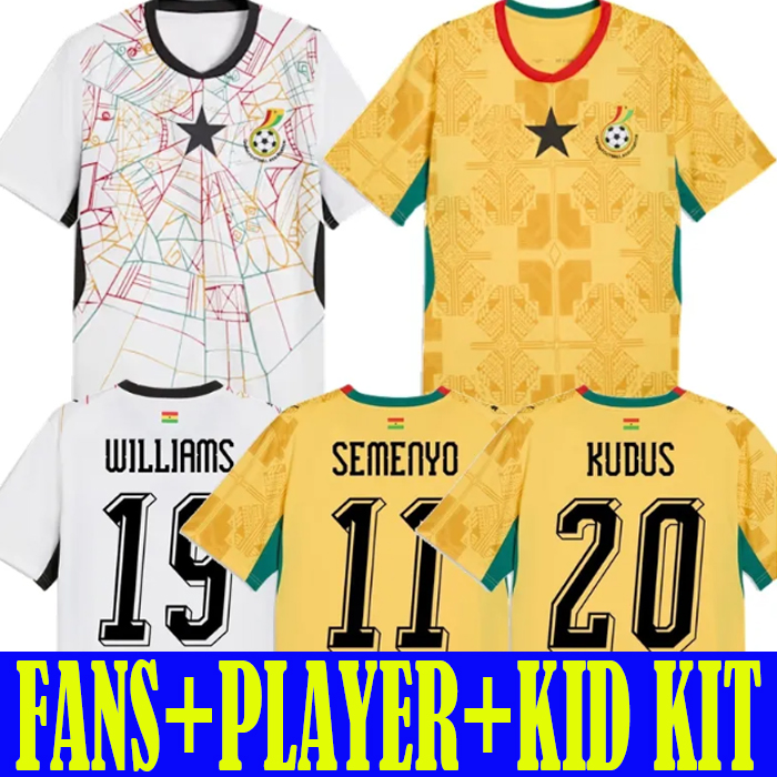 2026 2027 Ghana national football team Soccer Jerseys 25 26 27 J.AYEW A.FATAWU E.NUAMAH WILLIAMS SEMENYO KUDUS OWUSU SULEMANA fans player Football Shirts Men Uniforms