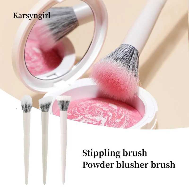 Karsyngirl 2/3Pcs High-quality Double Layer Goat Hair Powder Blusher Brush Fluffy Highlight Stippling Blush Makeup Brushes Z260408
