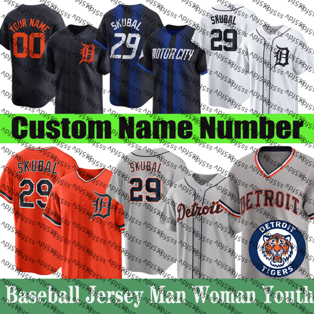 Detroitcity Tigers jersey Tarik Skubal Riley Greene #28 Baez Spencer #8 Matt Vierling #46 Candelario #19 Paredes #34 Rogers Baseball Jerseys