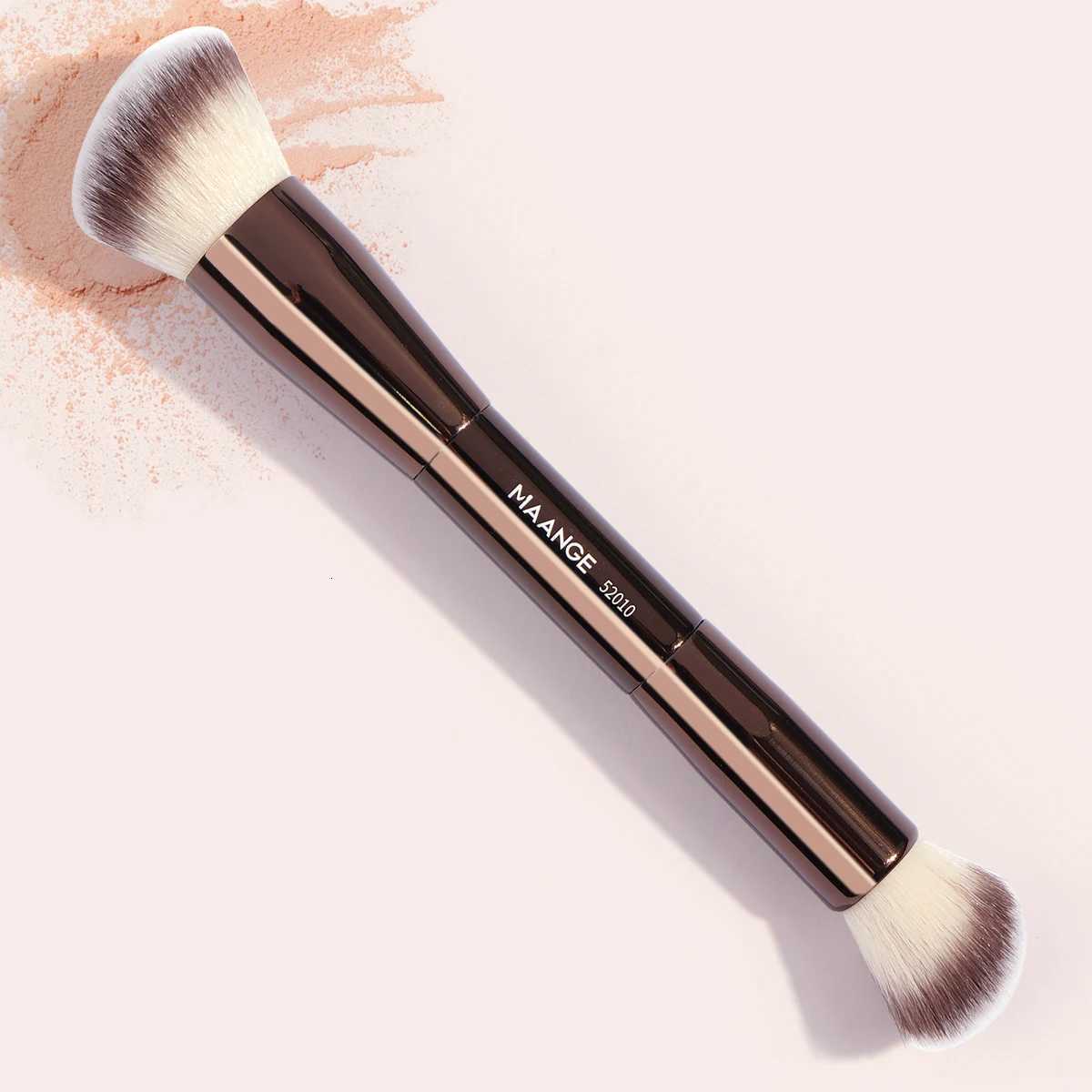 MAANGE 2pcs Makeup Brushes Double Head Foundation Concealer Bronzer Makeup Brushes Soft Dense Fiber Hair Cosmetic Beauty Tools Z260408