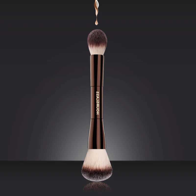 Hourglass Makeup Brush- No17 Lighting Edit Brush Soft Fiber Hair Double Head Highlight Fashion Design Single Face Brush Z260408