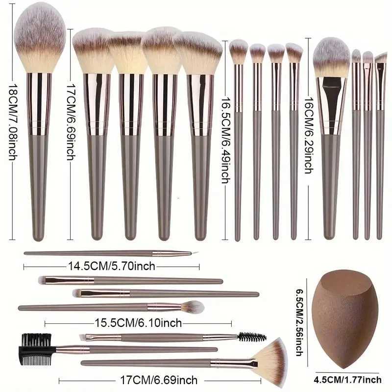 Professional 3-20PCS Makeup Brushes Set Soft Fluffy Foundation Eyeshadow Concealer Blending Blush Brush Kabuki Women Beauty Tool Z260408