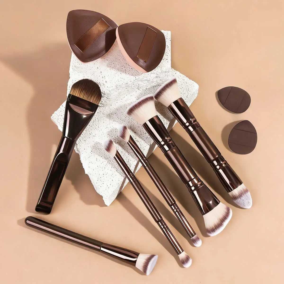 6/10/18pcs Professional Makeup Brush Set Portable Travel Makeup Brushes Dual-Ended Multifunctional Makeup Tools Set Including Z260408
